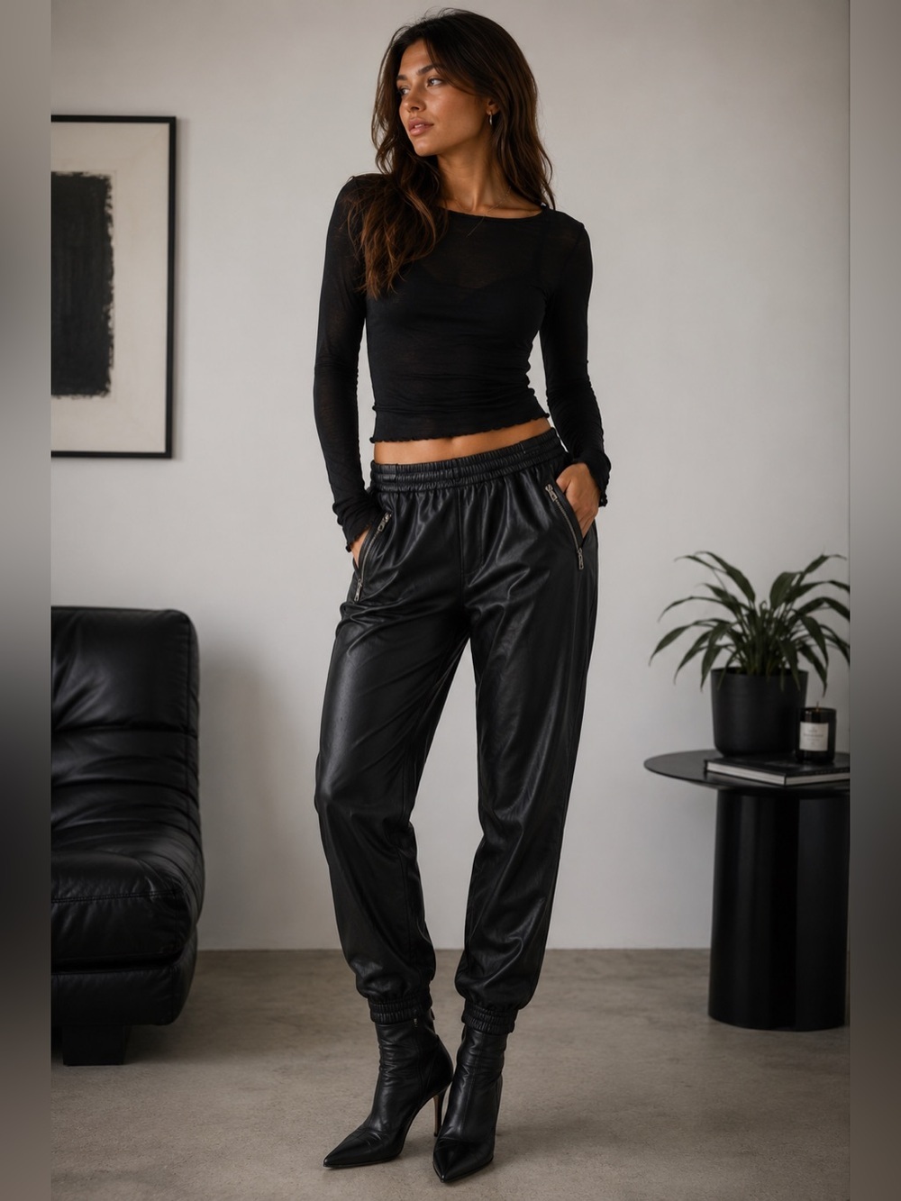 BLANKNYC Faux Leather Jogger Pants